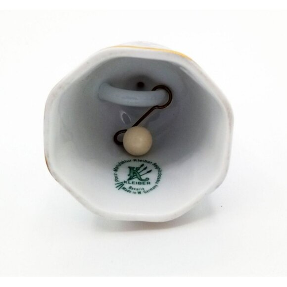 Bell West Germany Kleiber Garmisch-Partenkirchen Porcelain Gold Accents 4" - Picture 12 of 16